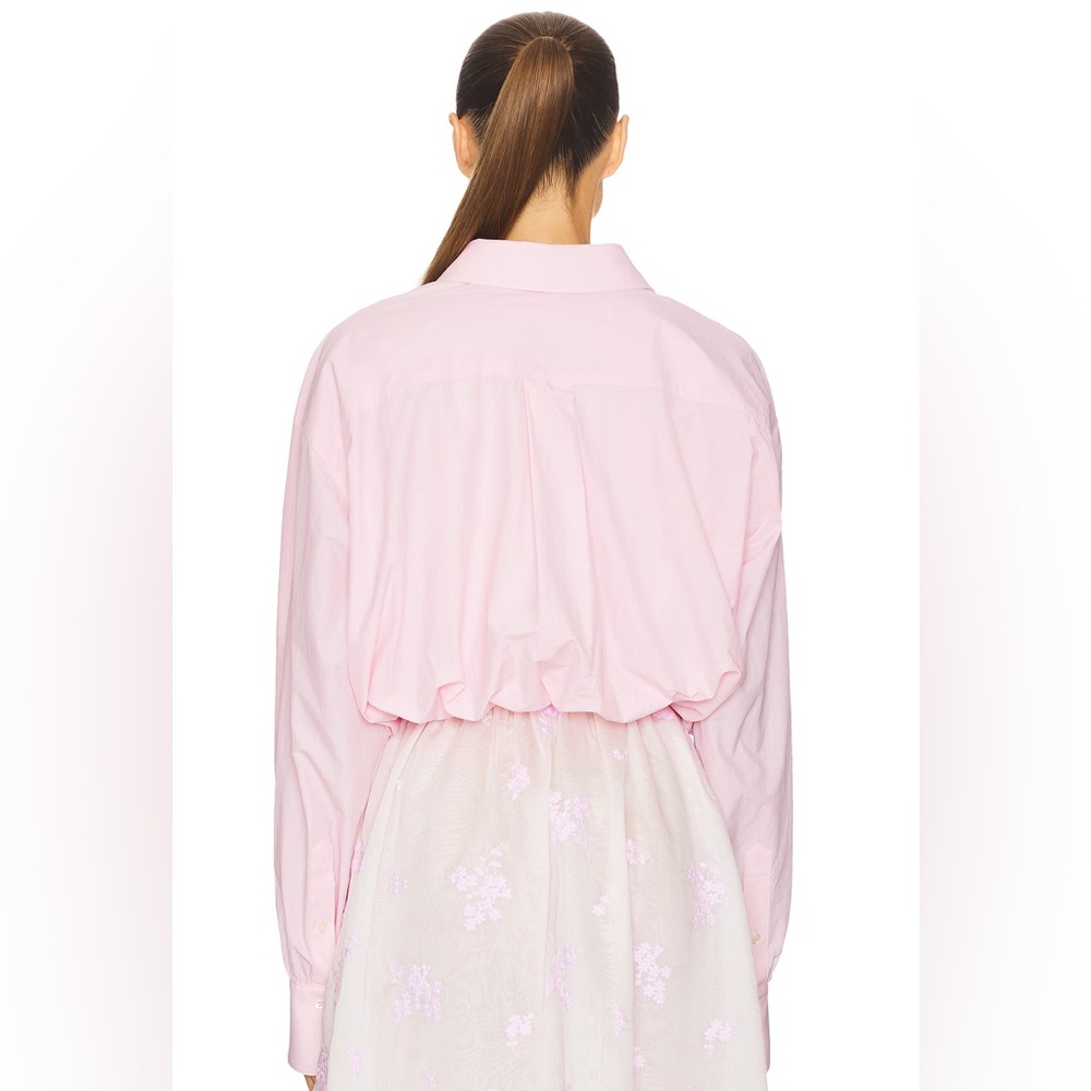 Light Pink Women's Button-Up Blouse - Picture 6 of 10